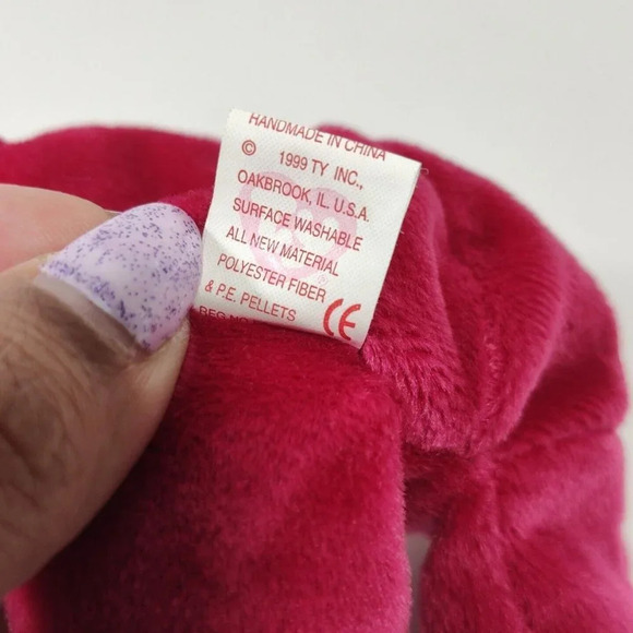 Vintage Ty Valentina Bear 1999 Stuffed Animal Plush Heart with Hang Tag - Picture 8 of 8